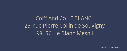 Coiff And Co LE BLANC