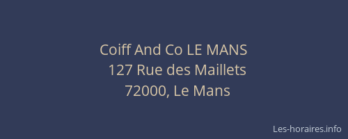 Coiff And Co LE MANS