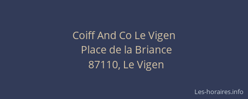 Coiff And Co Le Vigen