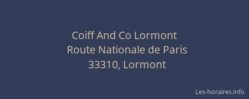 Coiff And Co Lormont
