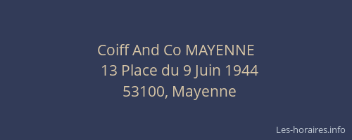 Coiff And Co MAYENNE