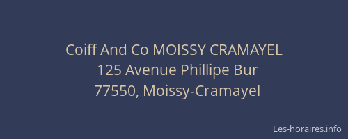 Coiff And Co MOISSY CRAMAYEL