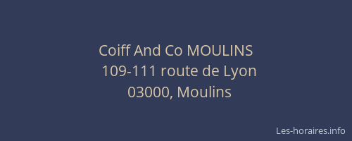 Coiff And Co MOULINS