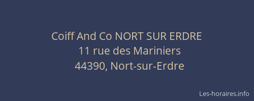 Coiff And Co NORT SUR ERDRE