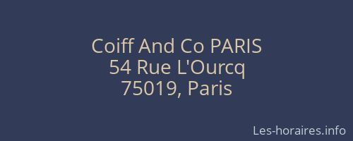Coiff And Co PARIS