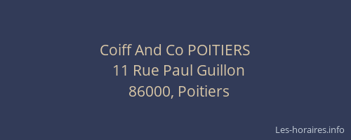 Coiff And Co POITIERS