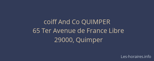 coiff And Co QUIMPER