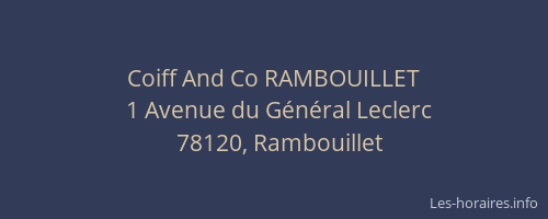 Coiff And Co RAMBOUILLET