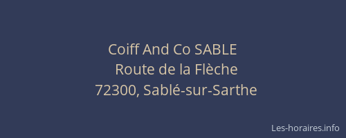 Coiff And Co SABLE