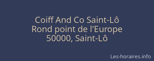 Coiff And Co Saint-Lô