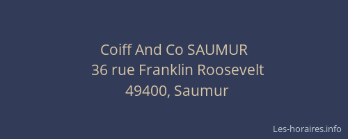 Coiff And Co SAUMUR