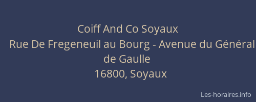 Coiff And Co Soyaux
