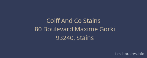 Coiff And Co Stains
