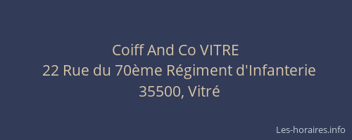 Coiff And Co VITRE