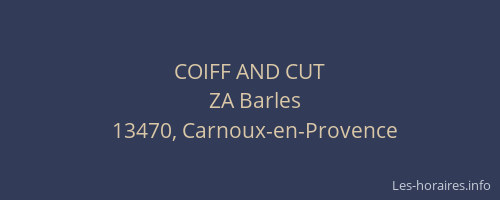 COIFF AND CUT