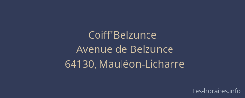 Coiff'Belzunce