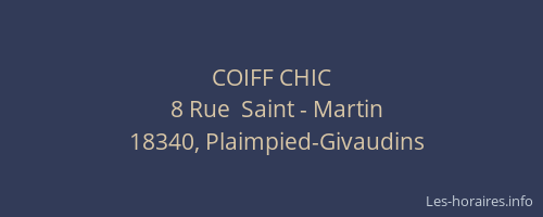 COIFF CHIC