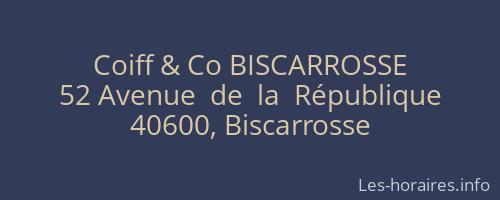 Coiff & Co BISCARROSSE