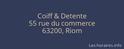 Coiff & Detente