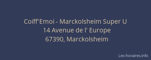 Coiff'Emoi - Marckolsheim Super U