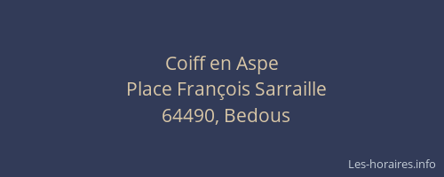 Coiff en Aspe