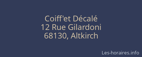 Coiff'et Décalé