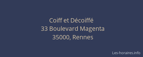 Coiff et Décoiffé