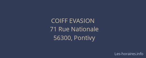 COIFF EVASION