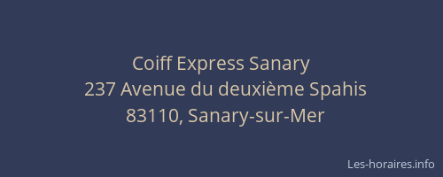 Coiff Express Sanary