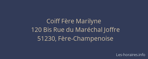 Coiff Fère Marilyne