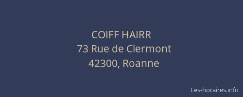 COIFF HAIRR