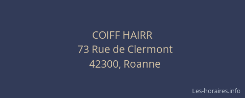 COIFF HAIRR