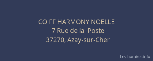 COIFF HARMONY NOELLE