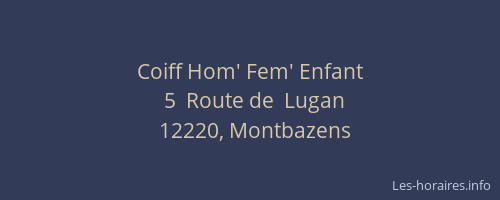 Coiff Hom' Fem' Enfant