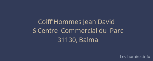 Coiff'Hommes Jean David