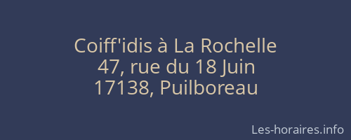 Coiff'idis à La Rochelle