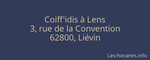 Coiff'idis à Lens