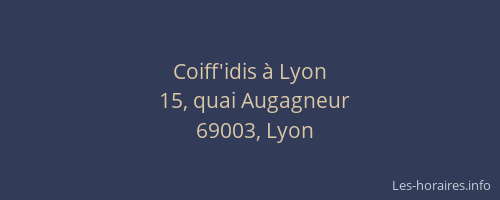 Coiff'idis à Lyon