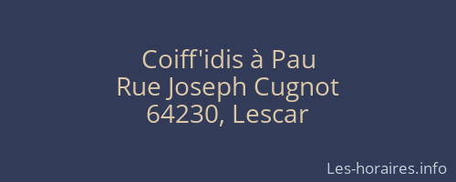 Coiff'idis à Pau