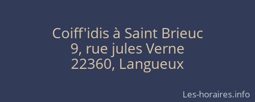 Coiff'idis à Saint Brieuc
