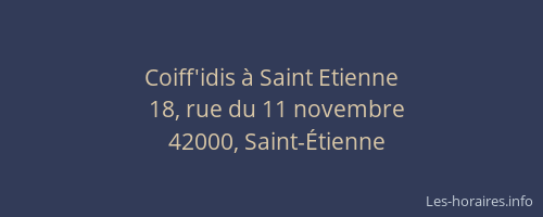 Coiff'idis à Saint Etienne