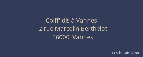 Coiff'idis à Vannes