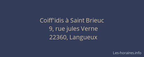 Coiff'idis à Saint Brieuc