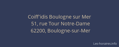 Coiff'idis Boulogne sur Mer