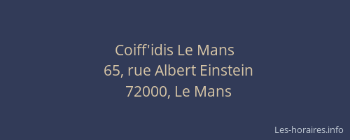 Coiff'idis Le Mans
