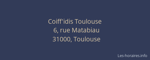 Coiff'idis Toulouse