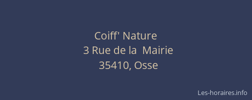 Coiff' Nature