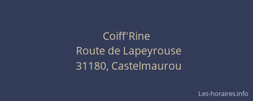 Coiff'Rine
