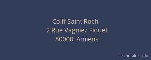 Coiff Saint Roch