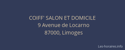 COIFF' SALON ET DOMICILE